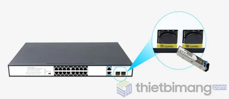 Switch PoE 16 Ports 10/100Mbps 2 Gigabit Combo Uplink - Bạn hiểu như nào về Switch PoE FMC-16PFE2GC?