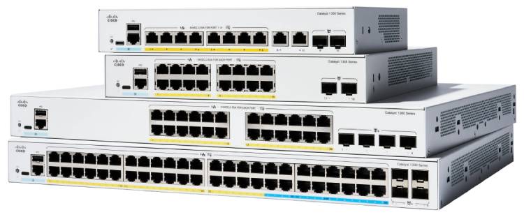 Cisco C1300-24T-4G-EU, Network ports 24 x 1G, 2 x 1G SFP