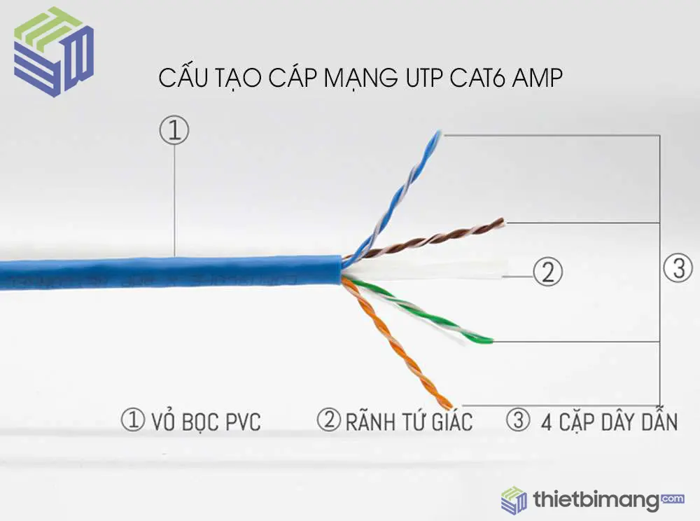 Cáp mạng Cat6 UTP AMP - Cat6 AMP