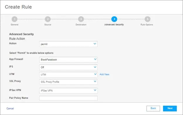Cấu hình tường lửa Juniper chặn người dùng truy cập web bằng App Firewall - Advanced Security