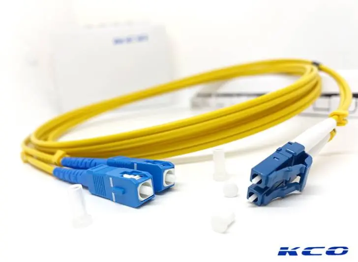Dây nhảy quang LC-SC 3M Duplex - Dây nhảy quang SC LC Single mode giá rẻ hãng KCO (Dây nhảy quang SC LC Single mode giá rẻ hã