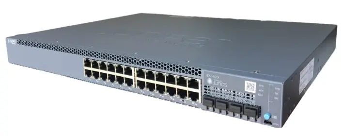 Juniper EX3400-24T-DC - Juniper EX3400-24T-DC 24 x 10/100/1000BASE-T Port, 4 x 10GbE SFP+/SFP, 2 x 40GbE QSFP+ ports Uplinks