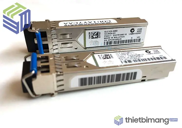 Thông tin trên Tem sản phẩm module quang Cisco