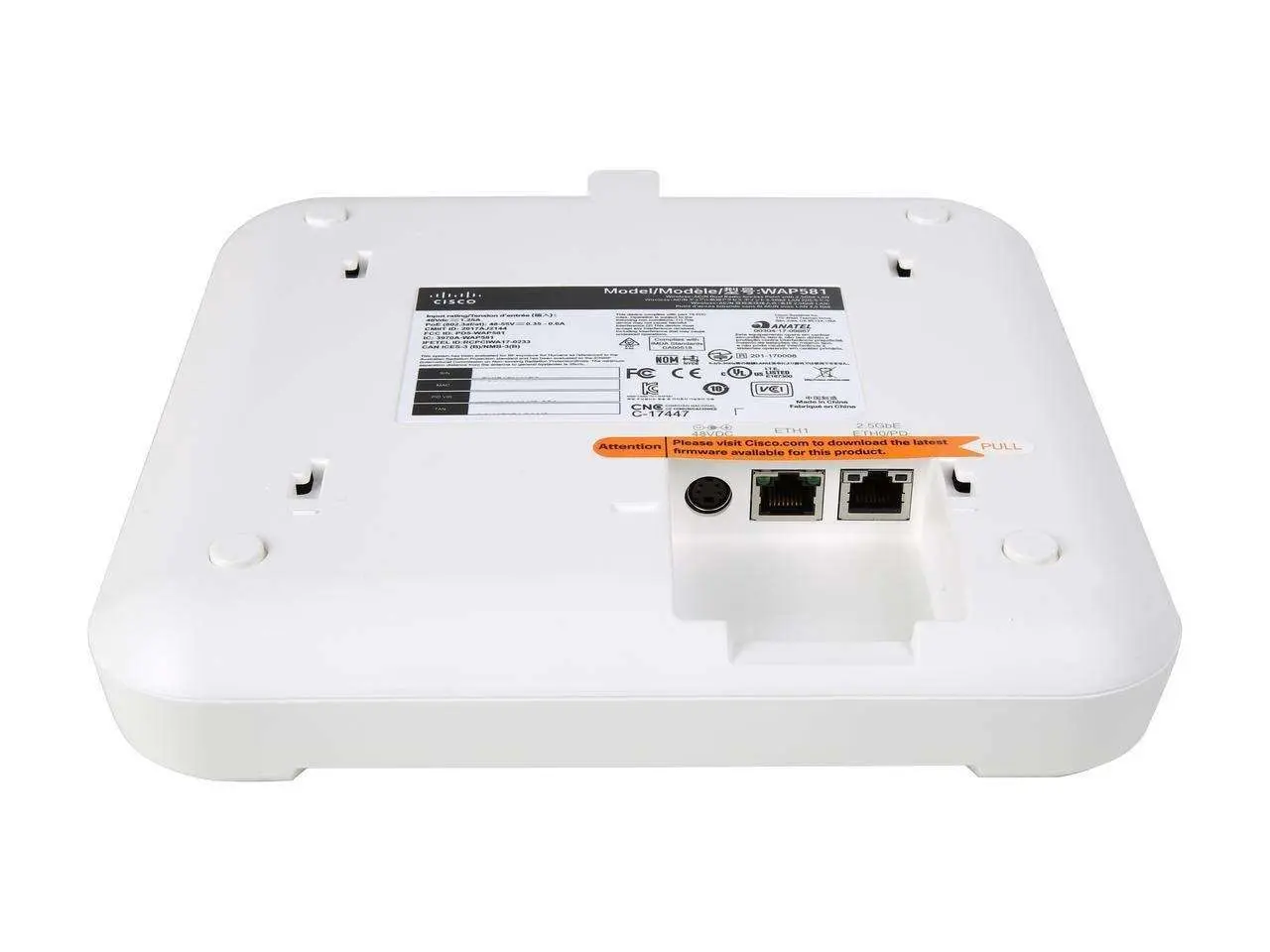 Mặt sau Cisco WAP581 Cisco WAP581 giải pháp mới sự lựa chọn cho doanh nghiệp vừa và nhỏ - Mặt sau Cisco WAP581
