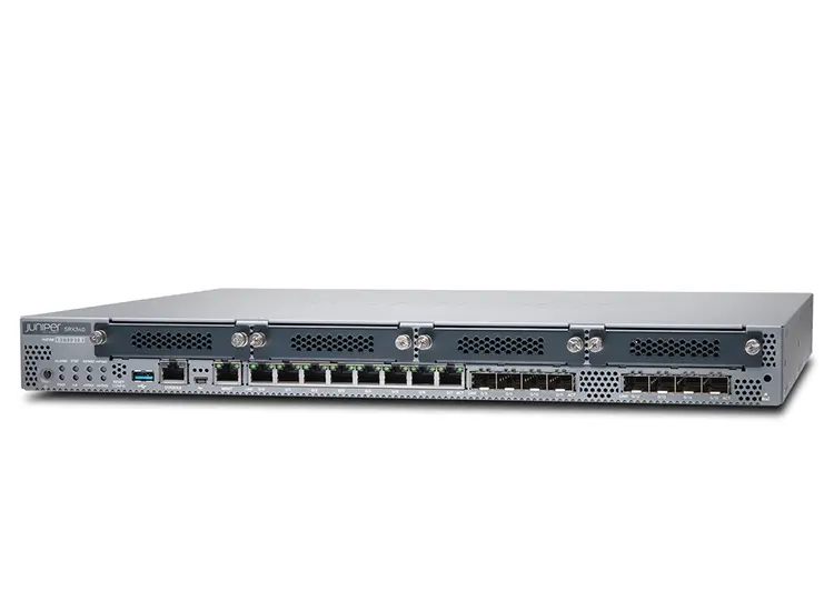Juniper SRX340-TAA - Juniper SRX340-TAA Services Gateways with 4G RAM, 8G eUSB, 16x1GE (16x SFP) on-board ports & internal PS