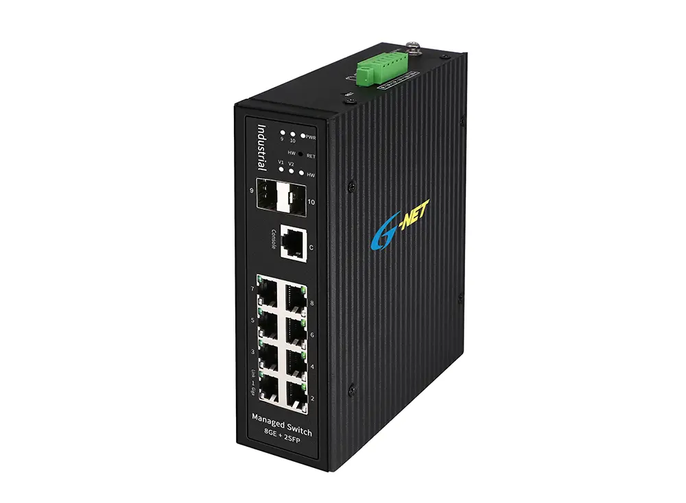 Switch công nghiệp 8 ports 10/100/1000 2 ports SFP managed, G-IMS-2GX8GT-SFP