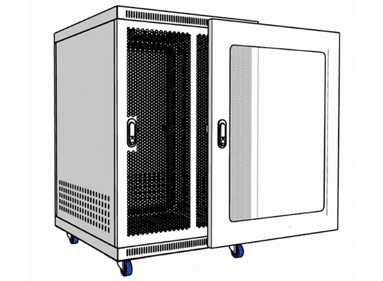Tủ rack 15U sâu D600 màu trắng - Tủ rack 15U D600