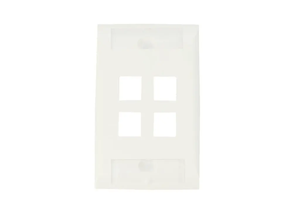 Mặt chữ nhật 4 cổng CommScope 1-2111011-3 màu trắng Alpine