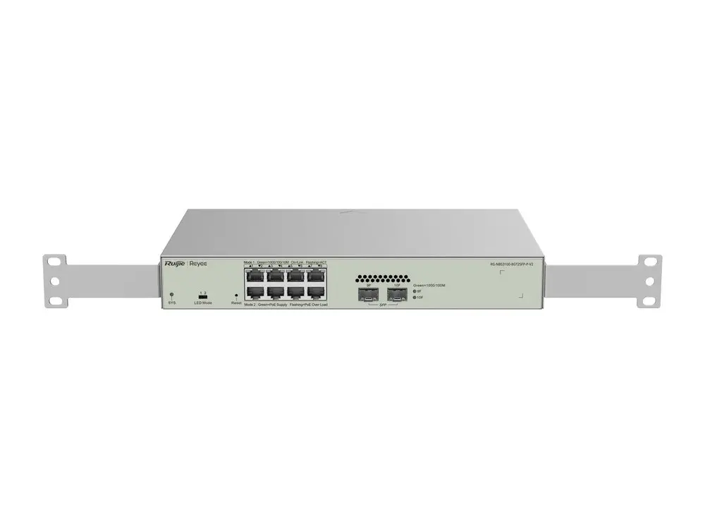 Switch PoE Ruijie RG-NBS3100-8GT2SFP-P-V2, dòng NBS mặc định chạy chế độ Self-Organizing Network