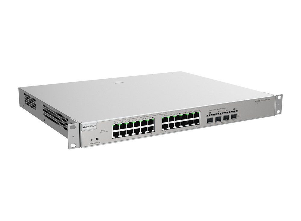 Switch PoE Layer 3 RG-NBS5200-24GT4XS-P hỗ trợ gộp cổng tĩnh và LACP, ERPS khi chạy độc lập