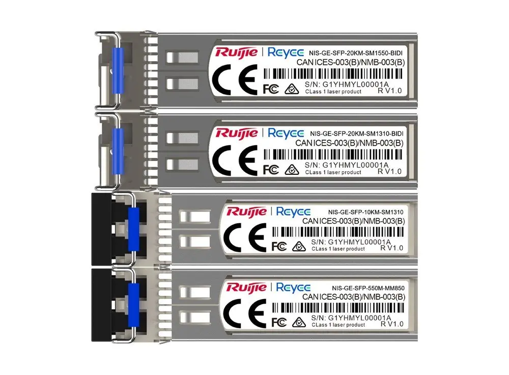 Ảnh module trong datasheet dòng NIS-GE-SFP của Ruijie, dùng chung cho bốn mã 550M, 10KM và hai mã BiDi 20 km