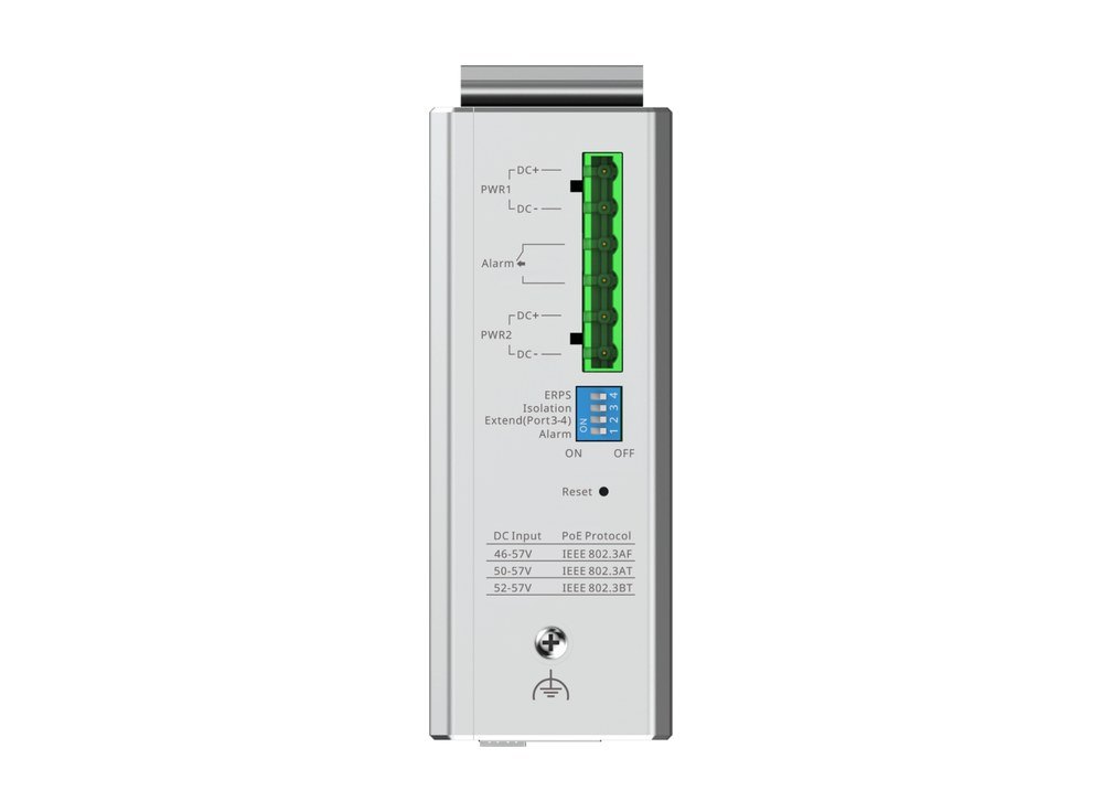 Switch công nghiệp Ruijie RG-NIS2100-4GT2SFP-HP nhìn từ trên xuống