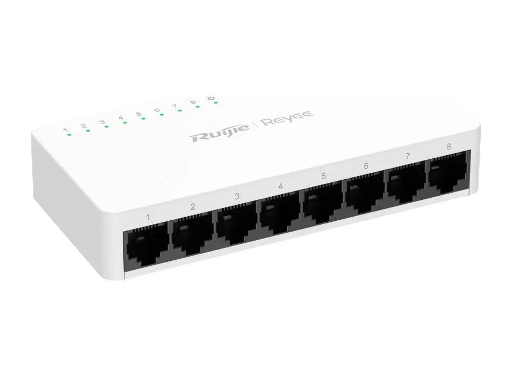 Switch Ruijie RG-ES08G-L 8 cổng Gigabit vỏ nhựa, loại không quản lý không PoE