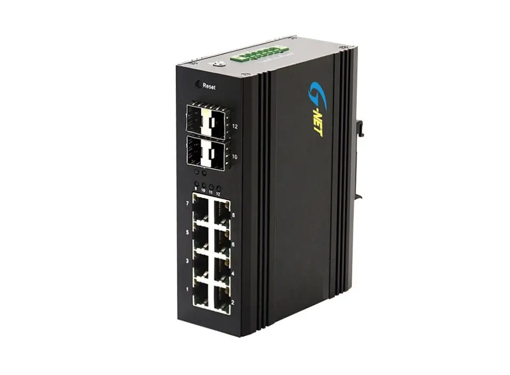 Switch công nghiệp managed G-IMS-4GX8GT-SFP 4 khe SFP cho vòng ring kép