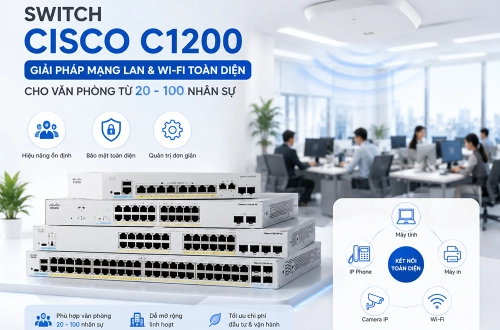 Switch Cisco C1200 Giải pháp mạng LAN &amp; Wi-Fi toàn diện cho văn phòng