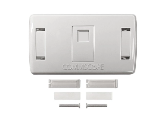 Mặt 1 cổng CommScope màu trắng