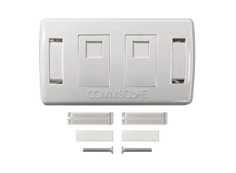 Mặt 2 cổng CommScope màu trắng