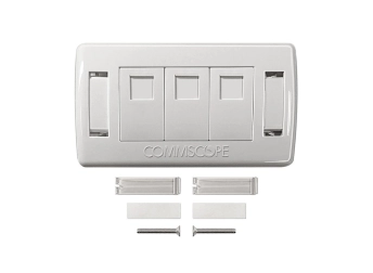 Mặt 3 cổng CommScope màu trắng