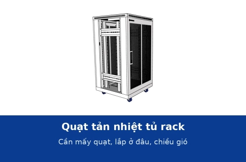 Quạt tản nhiệt tủ rack: cần mấy quạt, lắp ở đâu, chiều gió thế nào và cách tính nhiệt trong tủ