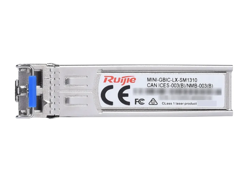 Transceiver Ruijie MINI-GBIC-LX-SM1310 chuẩn 1000BASE-LX, ảnh hãng chụp từ trên xuống