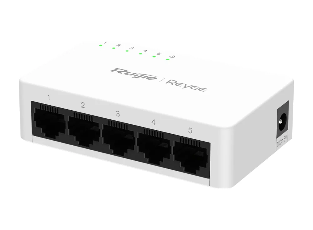 RG-ES05F nhìn chéo từ bên phải, ảnh của hãng Ruijie