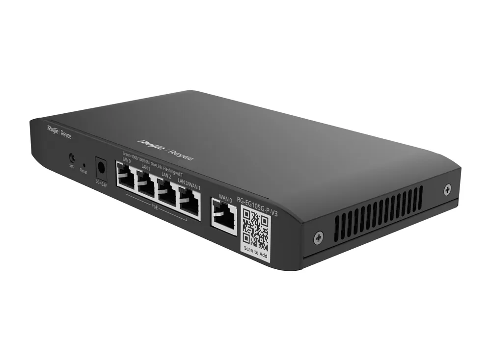 RG-EG105G-P-V3 nhìn nghiêng bên phải, ảnh hãng Ruijie