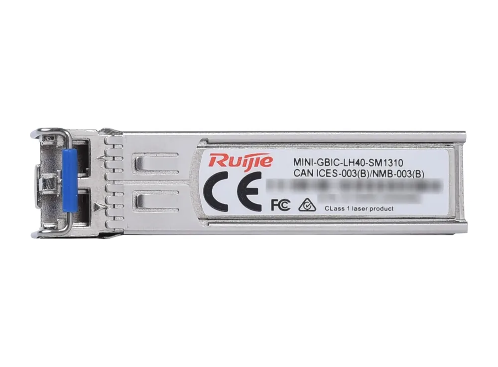Ruijie MINI-GBIC-LH40-SM1310, module SFP 1000BASE-LH 40 km, ảnh hãng nhìn từ trên
