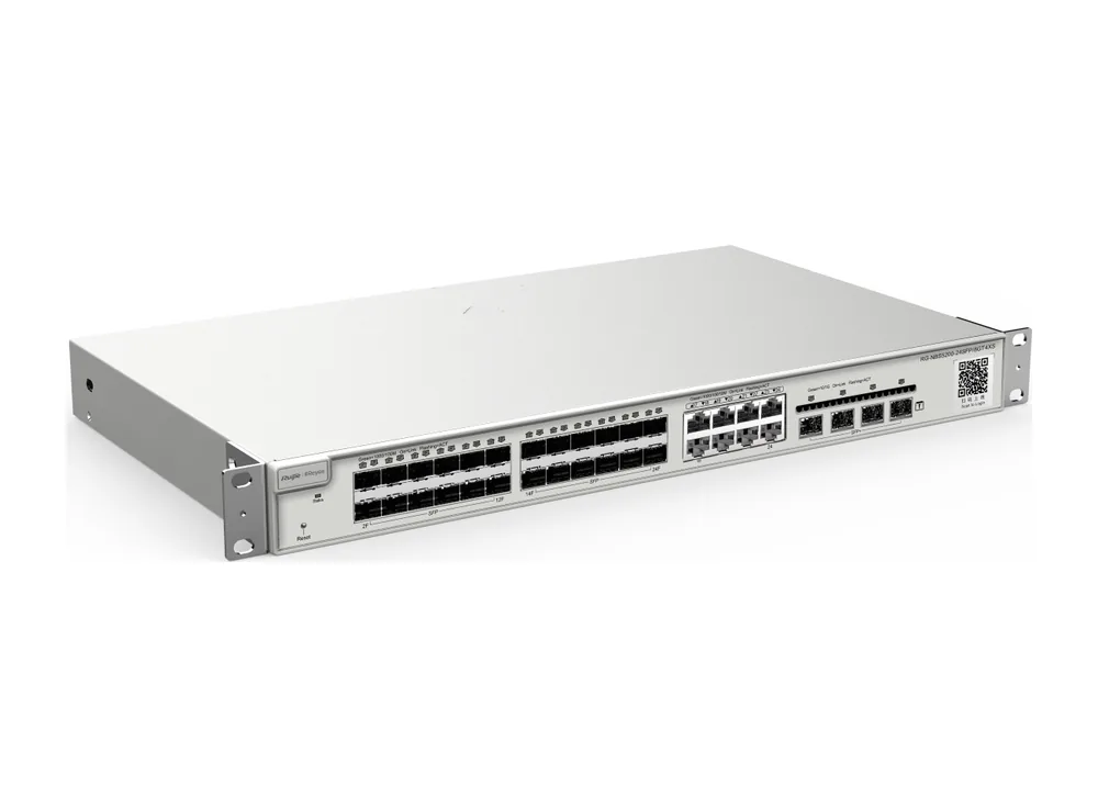 RG-NBS5200-24SFP/8GT4XS nhìn nghiêng, ảnh hãng Ruijie
