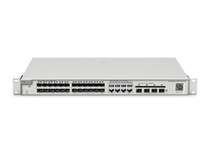 RG-NBS5200-24SFP/8GT4XS phía trước, góc cao