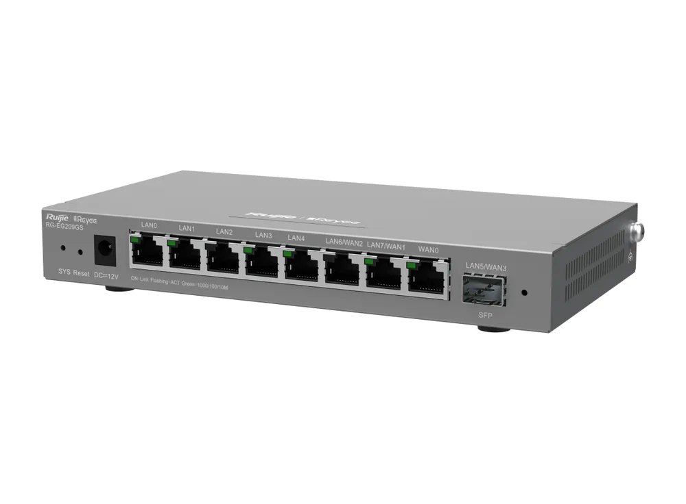 RG-EG209GS nhìn nghiêng bên trái, ảnh hãng Ruijie