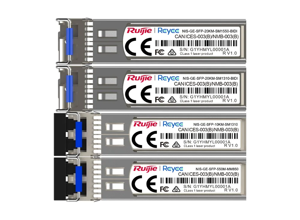 Dòng NIS-GE-SFP (gồm mã 550M-MM850), ảnh sản phẩm trích từ datasheet Ruijie
