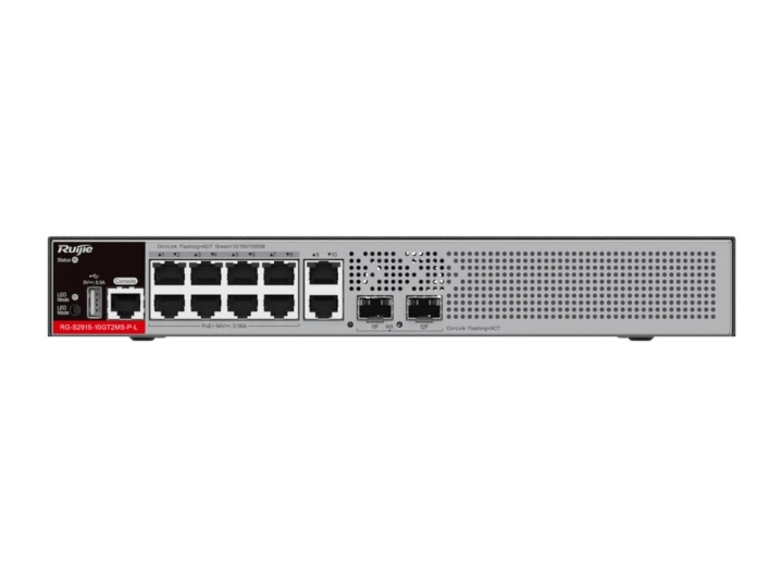 RG-S2915-10GT2MS-P-L nhìn thẳng mặt trước