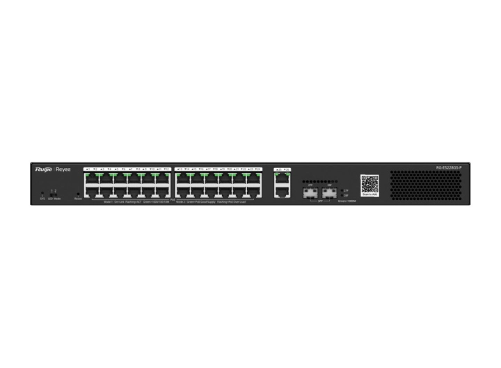 RG-ES228GS-P nhìn thẳng mặt trước, ảnh hãng