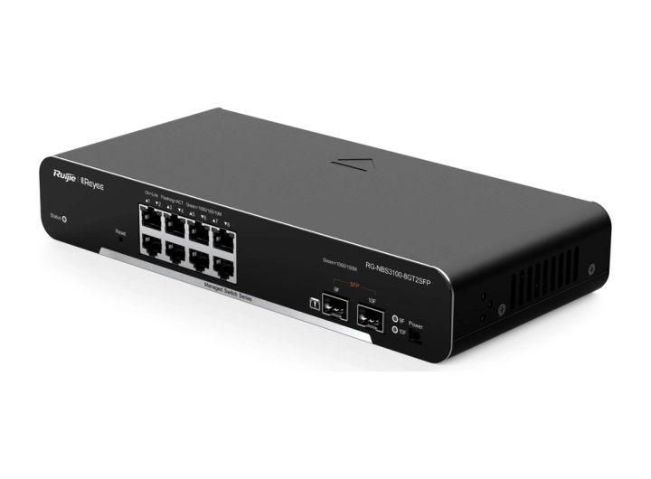 RG-NBS3100-8GT2SFP ảnh hãng nhìn chéo từ bên trái