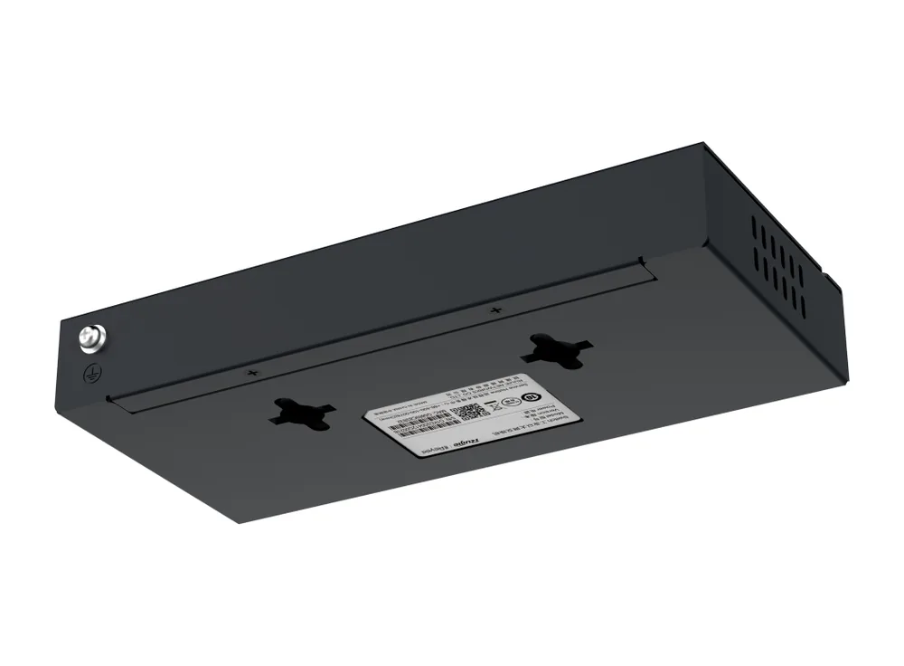 Mặt đáy RG-ES108GD nhìn chéo, ảnh hãng Ruijie