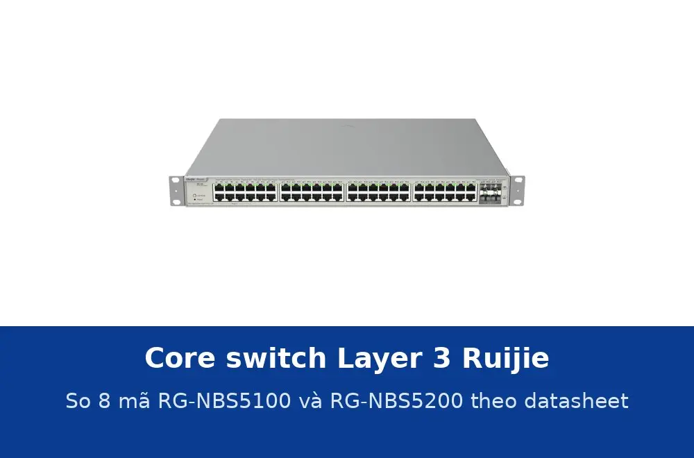 Core switch Layer 3 Ruijie: RG-NBS5100 hay RG-NBS5200, chọn mã nào trong 8 mã