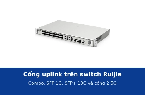 Cổng uplink trên switch Ruijie: combo, SFP 1G, SFP+ 10G và 2.5G — dòng nào có gì