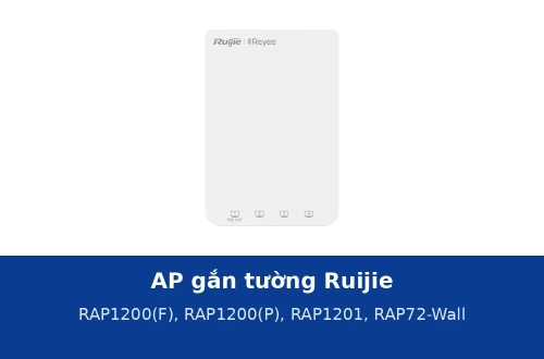 Access point gắn tường Ruijie cho khách sạn, văn phòng: RAP1200(F), RAP1200(P), RAP1201 và RAP72-Wall